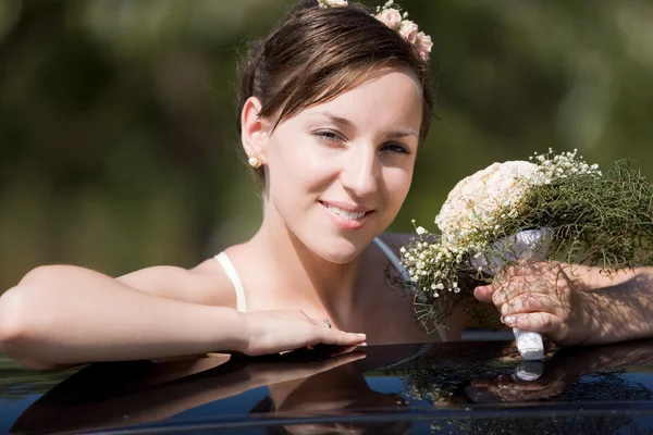 Portrait Smiling Bride — Stock Photo, Image