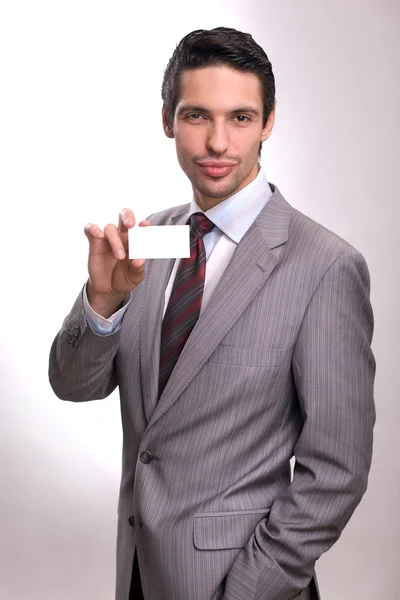 Man Suit Visiting Card — Stock Photo, Image