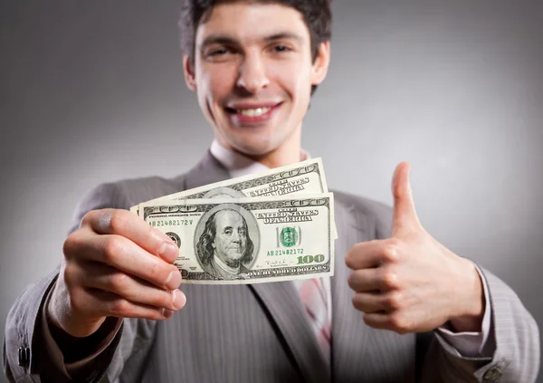 Biznesmen z pieniędzmi — Zdjęcie stockowe