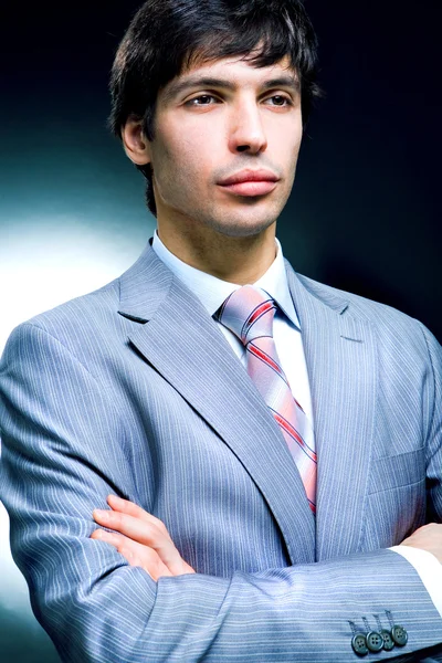 Porträtt av affärsmannen i kostym — Stockfoto