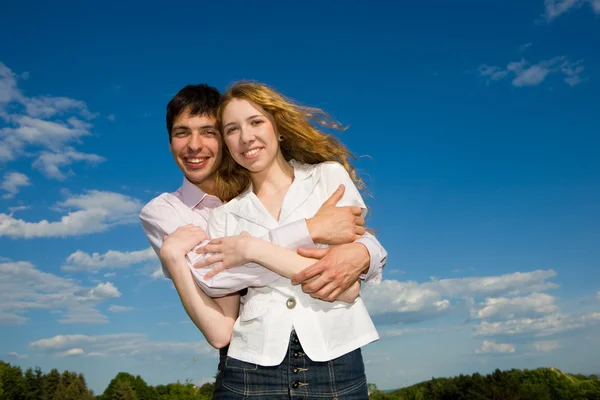Lyckligt Leende Par — Stockfoto