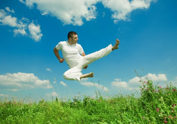 stock image Happy young man - jumping