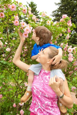 Mother and Son Having Fun