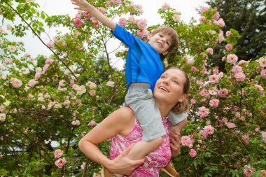 Mother and Son Having Fun