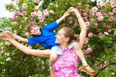 Mother and Son Having Fun