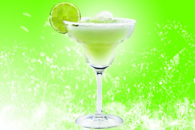 Margaritas with lime clipart