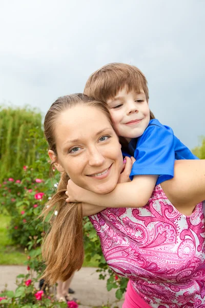 Mother and Son Having Fun — Stockfoto