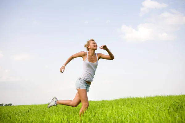 Mutlu Genç Kadınlar Runing Alanı — Stok fotoğraf