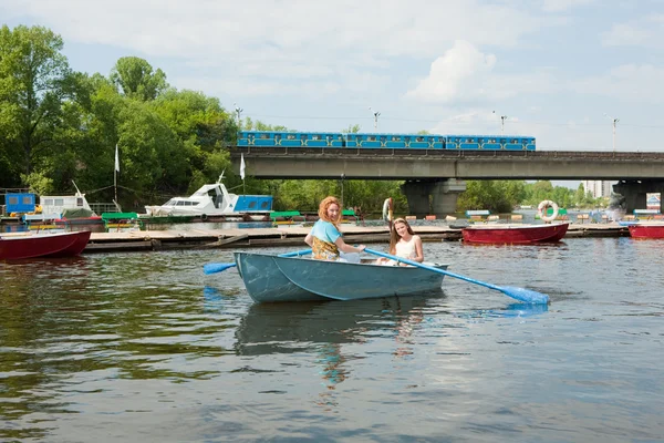 stock image Mom and Daughter in boat