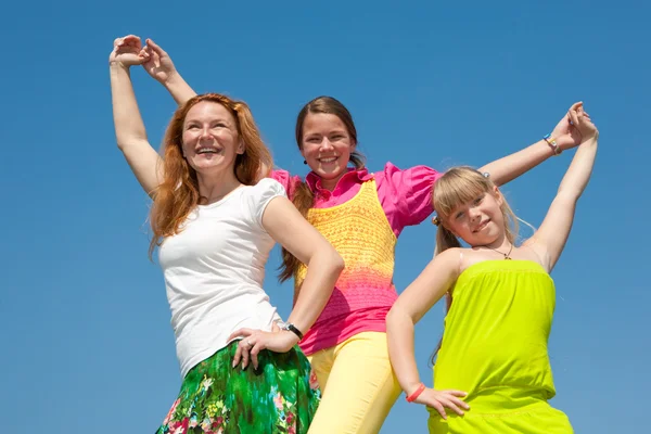 Mother and two daughter fun — Stock Photo, Image