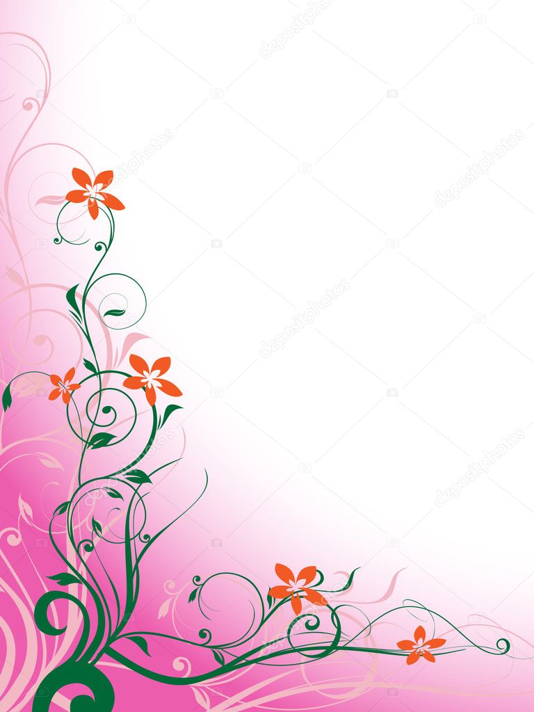 Floral background in the vector