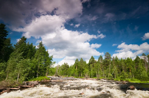 Řeka v Karelské — Stock fotografie