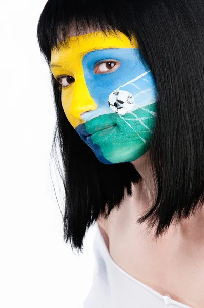 Painted on face — Stock Photo, Image