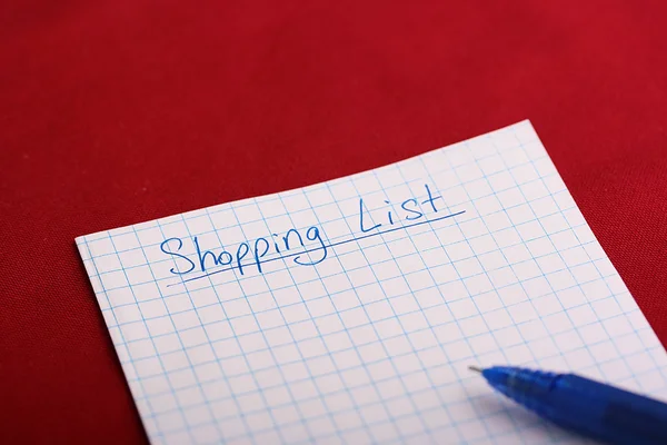 Shopping list — Stock Photo, Image