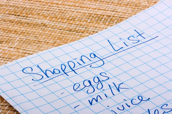 Shoping listesi — Stok fotoğraf