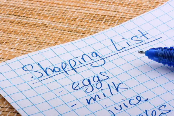 Shoping lista — Stock Fotó