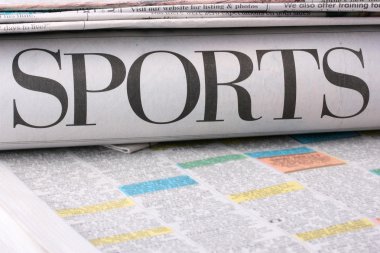 Sports newspaper clipart