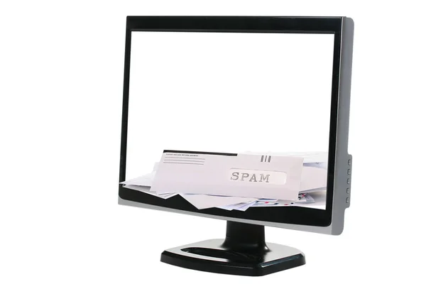 Monitor with SPAM — Stock Photo, Image