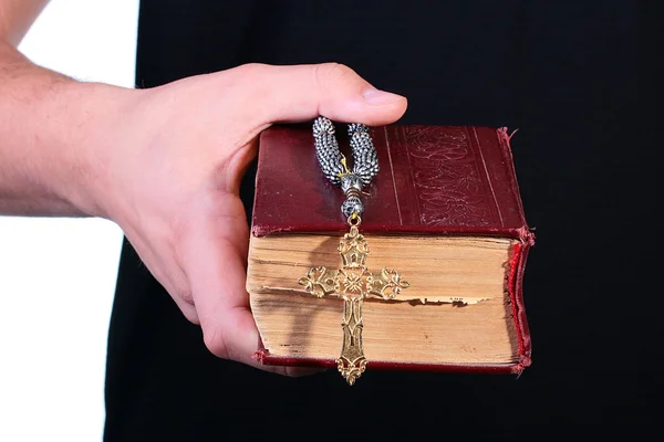 Biblia stary krzyż — Zdjęcie stockowe