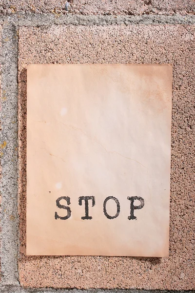 Anúncio Stop — Fotografia de Stock