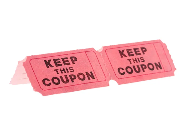 Keer coupon — Stock Photo, Image