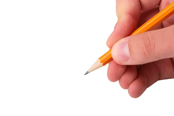 Hand with pencil Stock Photo
