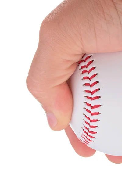 Tenir une balle de baseball — Photo