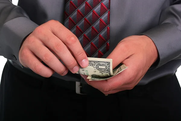 stock image Businessman and money