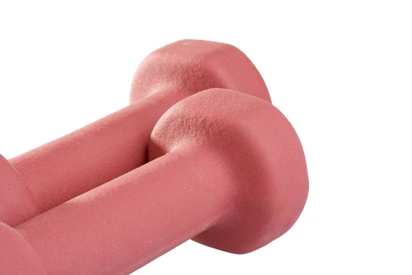 Pink dumbbells — Stock Photo, Image