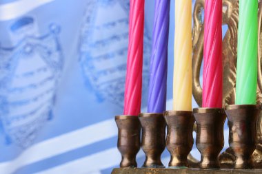 Menorah candles clipart