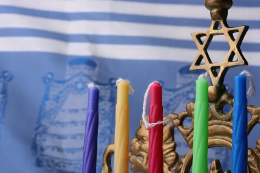 Menorah candles clipart