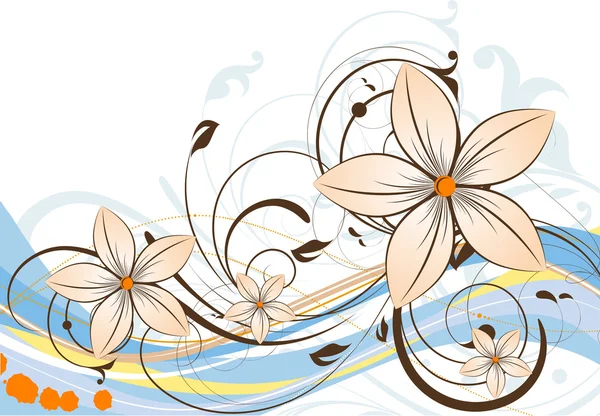 Floral design element with swirls for spring — Stock Vector © floral ...