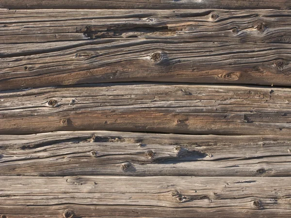 Weathered log wall background — Stock Photo, Image