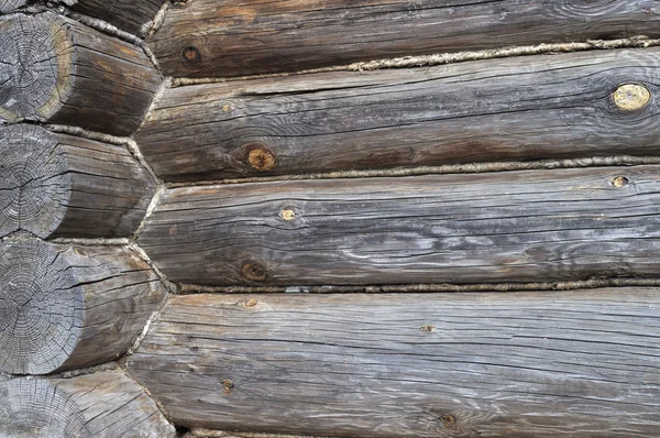 Esquina de la vieja casa de madera —  Fotos de Stock