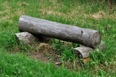 Log bench clipart