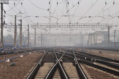 smog üzerinden tren istasyonu, Moskova, Rusya