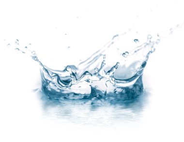 Water splash isolated on white clipart