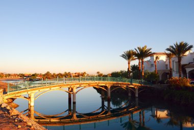 Canal in el-Gouna, Egypt clipart
