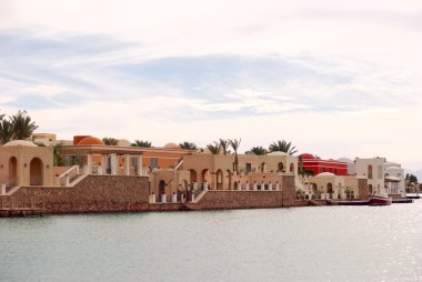 Canal in el-Gouna, Egypt clipart