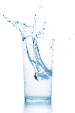 Splash in water glass clipart