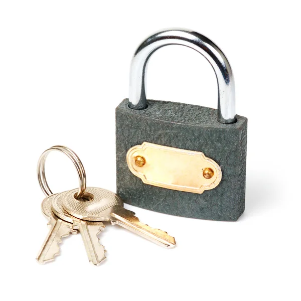 stock image Lock with three keys