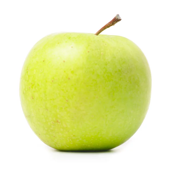 Grüner Apfel isoliert auf weiß — Stockfoto
