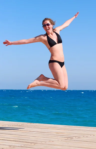 Kvinnliga hoppa — Stockfoto