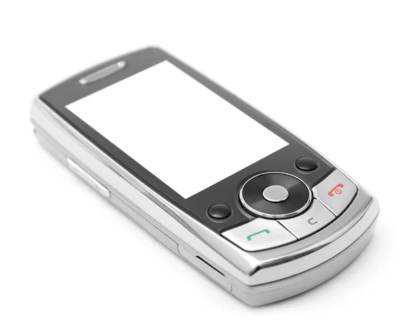 Mobiltelefon isolerad på vitt — Stockfoto