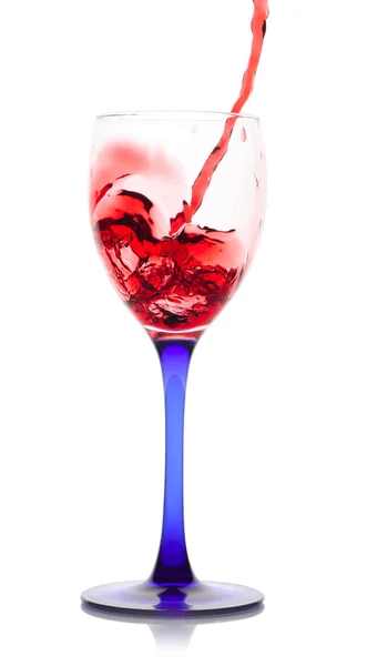 Verre à vin rouge isolé sur blanc — Photo