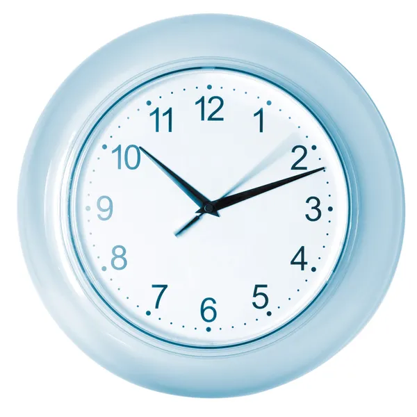 Relógio azul com segunda mão em execução — Fotografia de Stock