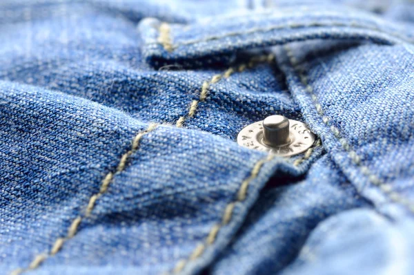 Крупный план синих джинсов, мелкий Dof — стоковое фото