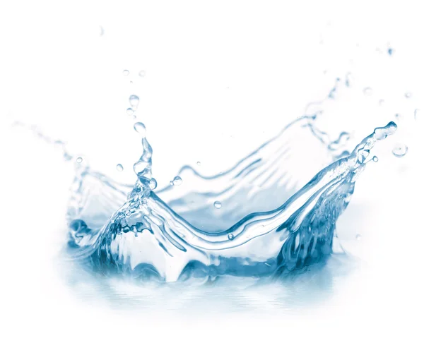 Respingo de água isolado no branco — Fotografia de Stock