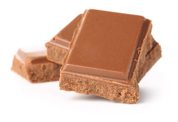 Chocolate bars isolated on white — Stock Photo, Image
