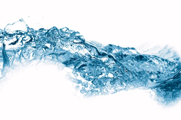 Close-up de ondas de água isoladas em branco — Fotografia de Stock